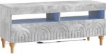 vidaXL LED tv-meubel ALKMAAR 100 x 35 x 43 cm Betongrijs Bewerkt hout
