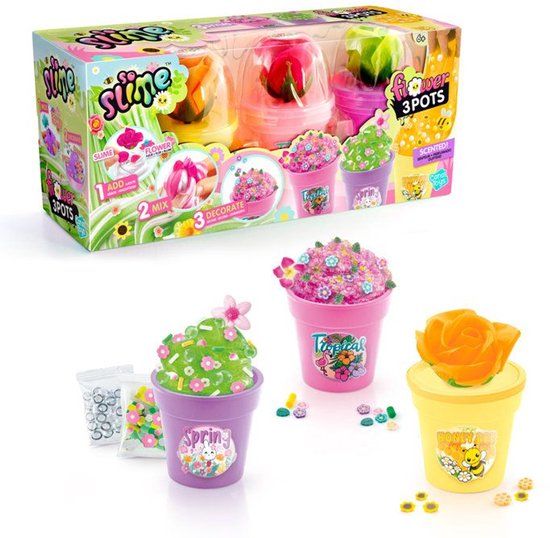 CANAL TOYS So Slime Bloemen 3-pack (26418) Knutselkit Veelkleurig
