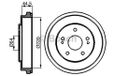 BOSCH 1x Bremstrommel 0986477147 Hinterachse | Compatibel met: HONDA CR-V I, HR-V