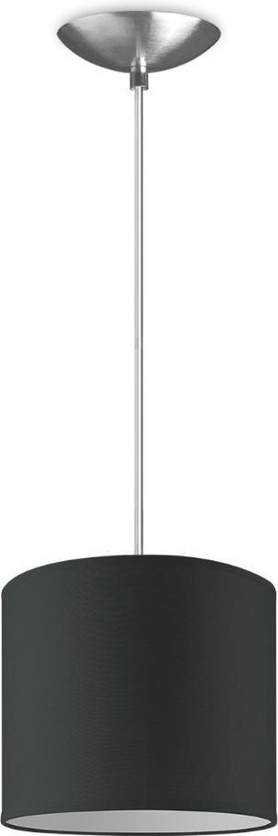 Home Sweet Home Hanglamp - - verlichtingspendel inclusief lampenkap - moderne pendellamp - 1 lichts - Ø 20 cm lengte 100cm - geschikt voor E27 LED lampe - antraciet