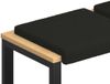 vidaXL - Coussin de banc - 4 pièces - Sherpa - Tissu - Noir - Profondeur 35 cm