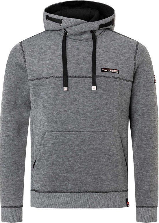 TIMEZONE Heren Sweatshirt HI-TECH HOODY regular fit Grijs XXL