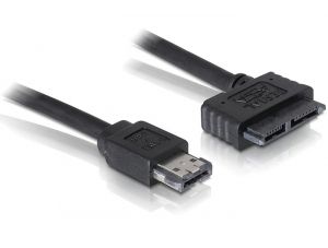 DeLOCK 84413 eSATAp / Slimline SATA13pin Kabel 0.5m Zwart