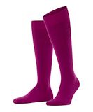 FALKE Airport lang eenkleurig wol katoen kniekousen heren roze - maat 41-42