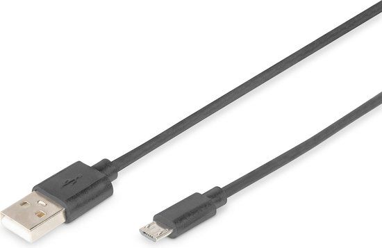 Digitus USB 2.0 Aansluitkabel [1X USB-A 2.0 Stekker - 1X Micro-USB 2.0 B Stekker] 1 M Zwart