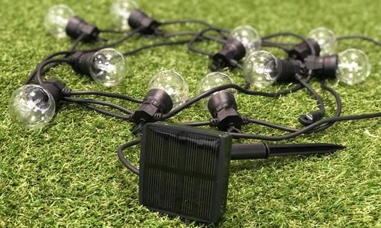 Lumisky SOLAR LED SNOERVERLICHTING PARTY CLEAR - 5.7 m - 10 LED lampjes - Warm Wit