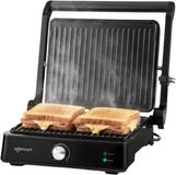 Safecourt Kitchen Tosti apparaat – Paninigrill en Tosti ijzer – Uitneembare PFAS-vrije platen & vaatwasserbestendig – Groot grilloppervlak – Snel warm – Contactgrill - Zwart