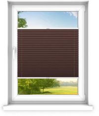 time4blinds - Plisségordijn zonder boren op maat gemaakt - Vouwgordijn - Plisségordijn privacy en zonwering - Eenvoudige installatie - Kant-en-klaar plisségordijn - 40x200 cm - Klassiek bruin