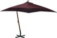 Prolenta Maison Exclusive Bordeaux Red Solid Pine Garden Canopy 3x3 Meter