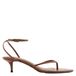 Mango Brown Patent Leather Sandals
