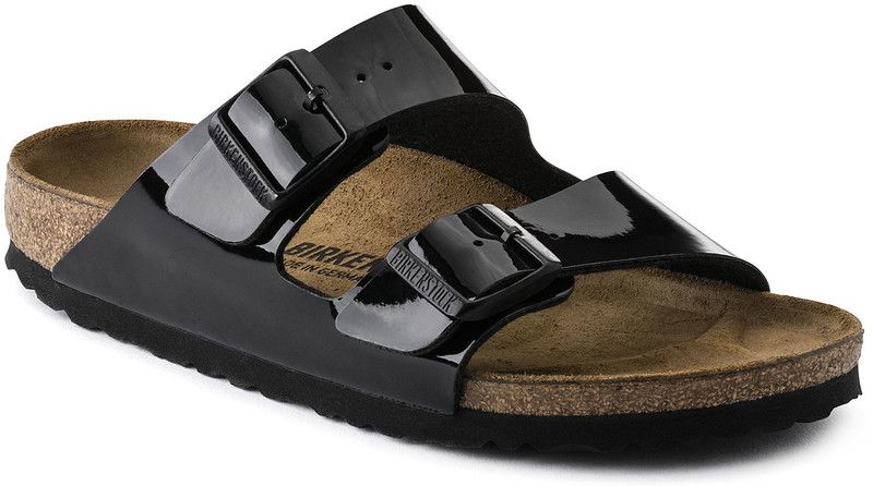 Birkenstock Arizona Sandals Birko-Flor/Patent Women, black/birko-flor/patent 2019 EU 42 | Narrow Casual sandalen