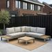 LUX outdoor living Barcelona hoek loungeset beige 5 personen | aluminium + polywood | beige | 4-delig - 270x270cm