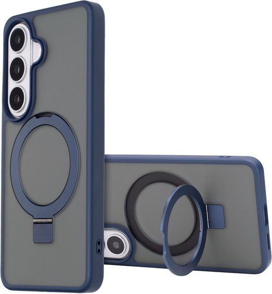 Accezz Ring Stand Backcover met MagSafe voor de Samsung Galaxy S26 - Blauw