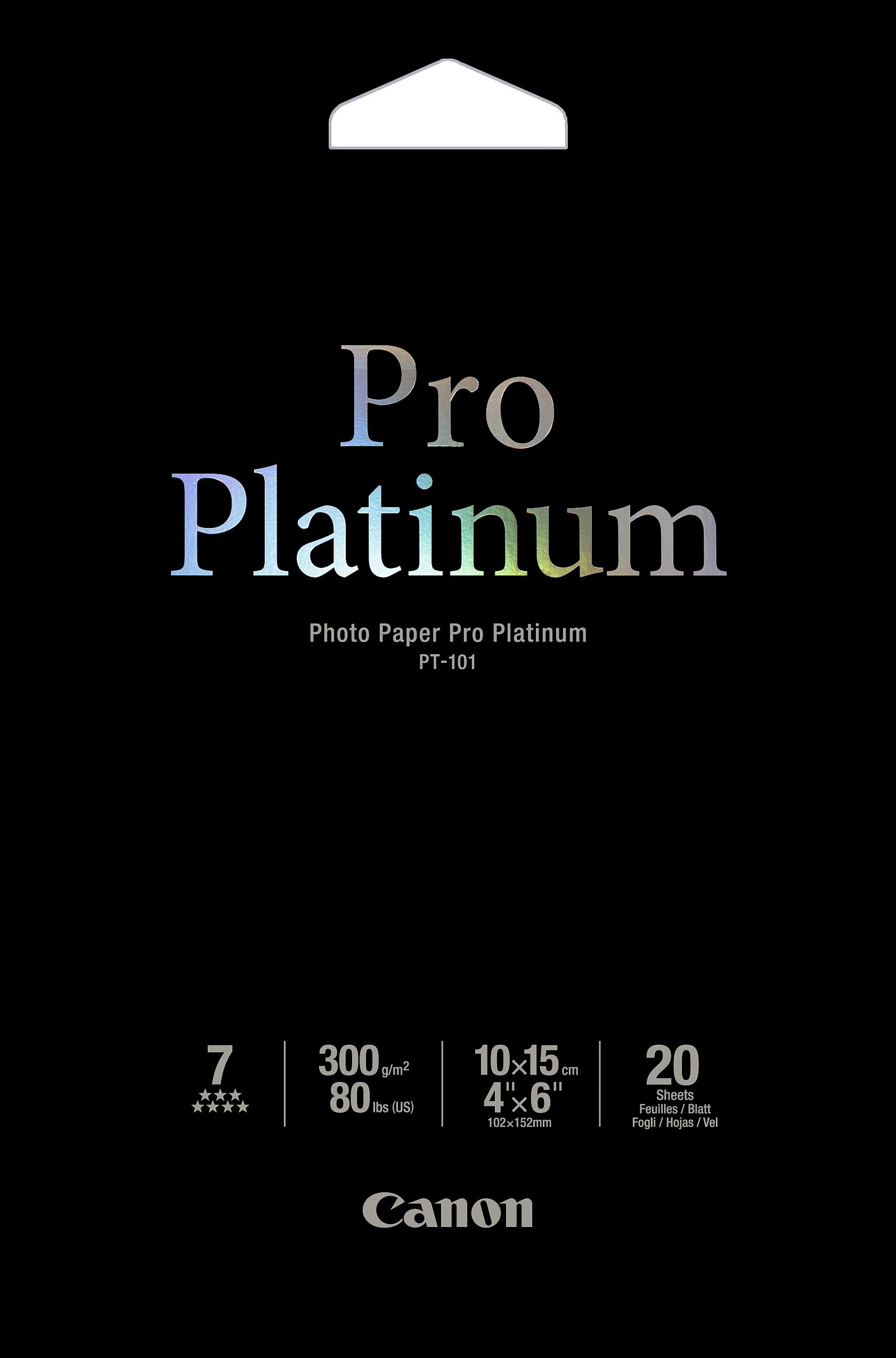 Canon PT-101 - Pro Platinum Photo 10x15cm, 20 sheets