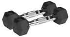 Haltères en fonte avec revêtement en caoutchouc, jeu de 2 x 1 kg