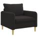 vidaXL fauteuil noir bouclé