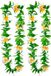 Boland Hawaii krans/slinger - 2x - Tropische kleuren mix groen/wit - Bloemen hals slingers