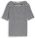 Tom Tailor - T-shirt met streepjesmotief - Maat L - navy offwhite stripe