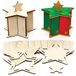 Baker Ross FX265 Sterren Houten Doosjes - Pak van 3, Kerstdecoratie Knutselen voor Kinderen, Houten Knutselset, Kerst Knutselgeschenkjes