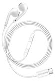 Avizar Mayaxess, USB-C oordopjes met microfoon, wit, geschikt voor Oppo Reno 14