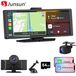 Junsun écran CarPlay 10,26 pouces avec dashcam 4K, Android Auto, caméra de recul 1080P, mémoire 64 Go, Bluetooth, AUX et FM