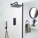 Hudson Reed - Kit de douche - Mitigeur thermostatique encastrable 2 fonctions pommeau de douche carré 30 x 30 cm et douchette - Noir - Nox