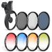 NEEWER 67 mm ND-filterset, 7-pack Clip On CPL Circulaire Polarisatie + ND32 + Starlight + GND (rood/oranje/geel/blauw) cameralens fotografie accessoires set, FL-P12