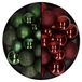 Decoris Kerstballen 60x stuks - mix donkergroen/donkerrood - 4-5-6 cm - kunststof - kerstversiering