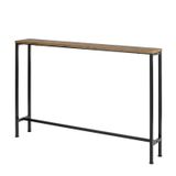 SoBuy Consoletafel Bijzettafel Haltafel – Natuur/Zwart 120x20x80cm, FSB19-XL-N – Smal Design, Ruimtebesparend, Hout/Metaal