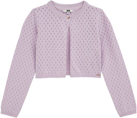 WE Fashion Meisjes vest met opengewerkt dessin