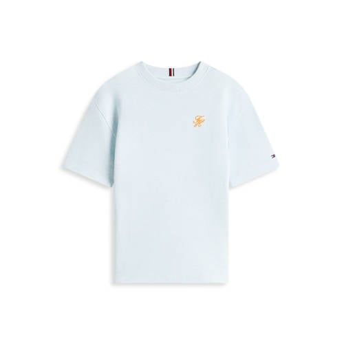 Tommy Hilfiger T-shirt met textuur lichtblauw