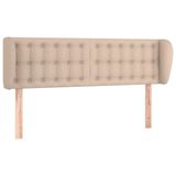 VidaXL Hoofdbord met randen 147x23x78/88 cm kunstleer cappuccinokleur