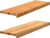 vidaXL Traptreden 2 st 80x30x2 cm massief eikenhout lichtbruin
