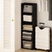 Furinno REED 5-laags open plank kast organizer, zwart hout