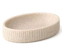Tatay Saigon Zeepdispenser, Tandenborstelbeker en Zeepbakje Set - Polyester - Beige