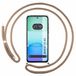 Tumundosmartphone Transparante beschermhoes voor Xiaomi Poco M6 4G, met koord in camelbruin