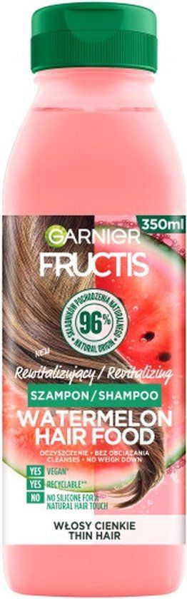 Garnier Fructis Watermelon Hair Food Shampoo revitaliserende shampoo voor fijn haar 350ml