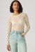 Levi's Seraphina top met kant en lange mouwen - Women's - L - Wit / Egret Nylon