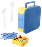 Unyqoos® Boîte à pain enfant étanche et polyvalente à trois compartiments pour l'école