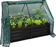 Relaxdays Moestuinbak - met kas - 92x125x95 cm - zwart