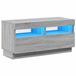 vidaXL Meuble TV avec éclairage LED 80x35x40 cm gris chêne sonoma