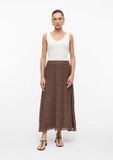 s.Oliver BLACK LABEL s.Oliver Rock mokka geruit viscose regular fit midi rok - bruin