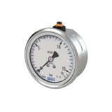 Riegler 806-C Glycerinemano, CrNi-staal, G 1/4 achter centr, 0-6,0 bar, Ø 63, 1 st