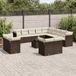 Maison Exclusive - Ensemble de jardin, 14 pièces, avec coussins, marron, en polyrotin