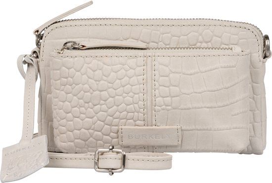 Burkely Cool Colbie Crossbodytas - Leer - Krokodillenprint - Wit