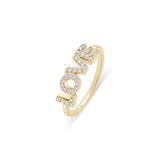 Tamaris dames Ring TJ-0711-R-54 aus 925 zilver in IP goud met zirkoniasteinen