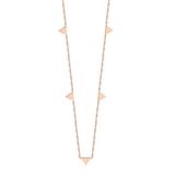 Cilla Jewels dames ketting Edelstaal Verguld Rose Driehoek