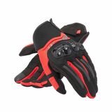 Dainese MIG 3 Air Tex Handschoenen Zwart Rood Lava - Maat S