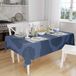 Bonamaison Tafelkleed, Anti-Mold, Sneldrogend, Waterdicht, 100% Polyester Tafellaken, Blauw, 140 x 160 Cm