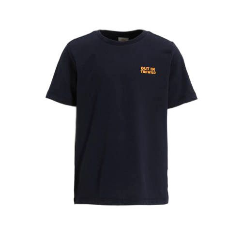 s.Oliver T-shirt met backprint navy